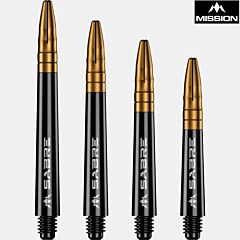 Trupi za pikado puščice / MISSION / SABRE / Shafts / Black - Gold PIKADO.shop®1