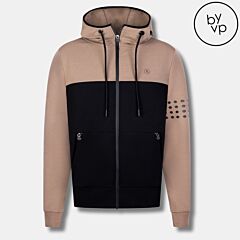 ZIP Hoodie / By VP / Padel Collection / Men / Taupe - Black PIKADO.shop®1