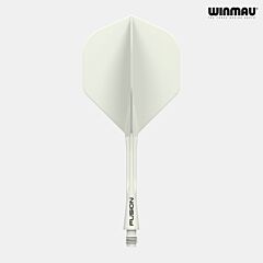 ALL in ONE / pero z nastavkom WINMAU / Fussion / Integradet Flight & Shaft / white PIKADO.shop®2