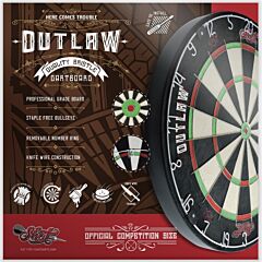 Klasična pikado tarča SHOT / Outlaw Bristle Dartboard PIKADO.shop®