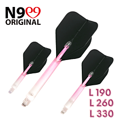 Trupi za pikado puščice L-style N9 "Twin Color Lock Straight" Clear-Pink